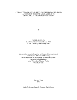 a theory of complex adaptive inquiring organizations