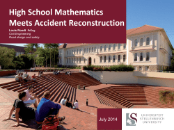High School Mathematics Meets Accident Reconstruction