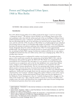 Protest and Marginalized Urban Space. 1968 in West Berlin