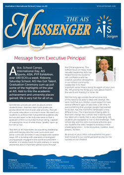 The AIS essenger - Australian International School