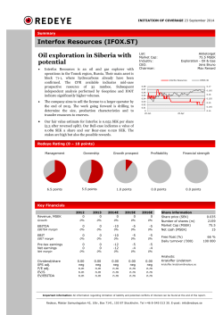 Oil exploration in Siberia with potential Interfox Resources