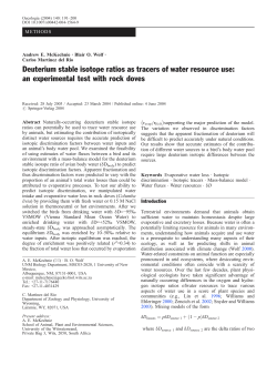Deuterium stable isotope ratios as tracers of water resource use: an