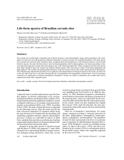 Life-form spectra of Brazilian cerrado sites