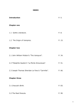 Introduction P. 5. Chapter one 1.1 Gothic Literature