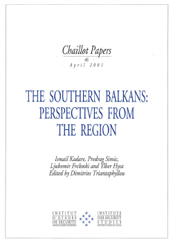 THE SOUTHERN BALKANS: PERSPECTIVE FROM THE REGION