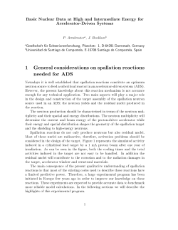 Basic Nuclear Data at High and Intermediate Energy for
