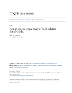 Raman Spectroscopic Study of Solid Solution Spinel Oxides