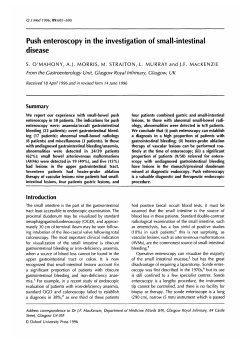 Push enteroscopy in the investigation of small