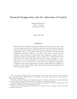 Financial Exaggeration and the Allocation of Capital