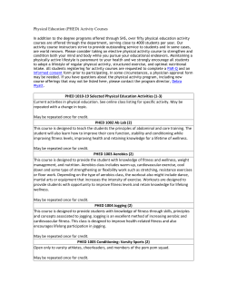 PHED - University of Memphis