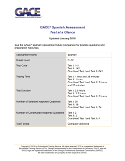 Spanish Test at a Glance