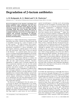 Degradation of &beta;-lactam antibiotics