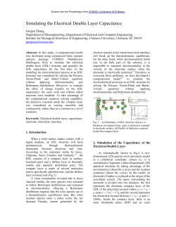Simulating the Electrical Double Layer Capacitance