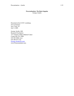 Procrastination is the Basic Impulse