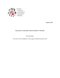 The Internet, Youth Safety and the Problem of &ldquo;Juvenoia&rdquo;