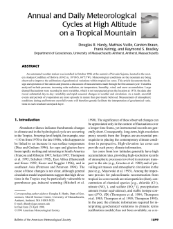 Annual and daily meteorological cycles at high altitude on a tropical