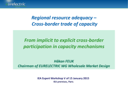 From implicit to explicit cross-border participation in capacity