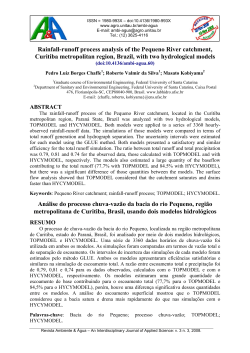 Rainfall-runoff process analysis of the Pequeno River catchment