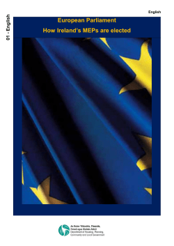 European Parliament How Ireland`s MEPs are elected