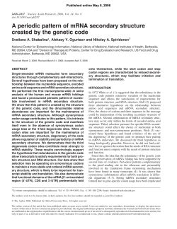 A periodic pattern of mRNA secondary structure created by the