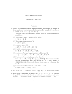 Solutions Homework 1