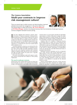 Multi-year contracts to improve risk management culture?