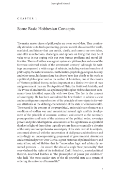 some basic Hobbesian concepts