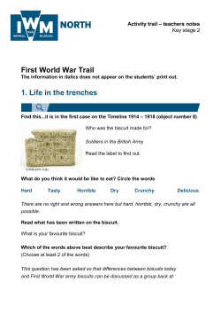 First World War teachers notes