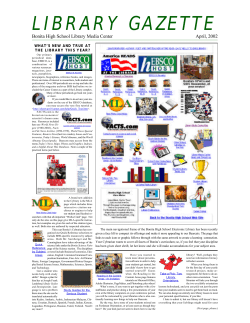 Newsletter for Bonita High School Library