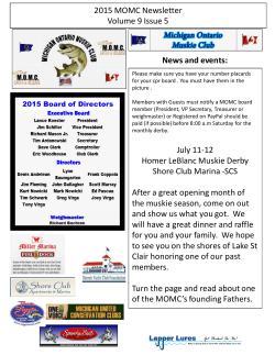 July 11-12 Homer LeBlanc Muskie Derby Shore Club