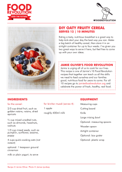 diy oaty fruity cereal