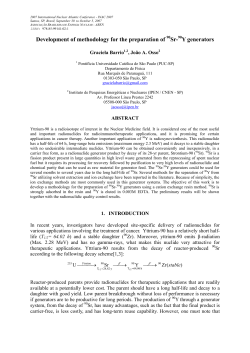 Development of methodology for the preparation of 90Sr