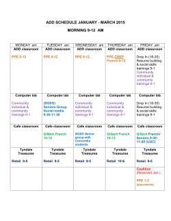 add schedule january - march 2015 morning 9-12 am