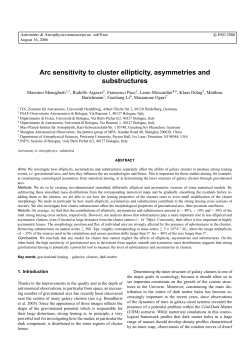 Arc sensitivity to cluster ellipticity, asymmetries and