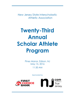 Scholar Athlete Program 2016