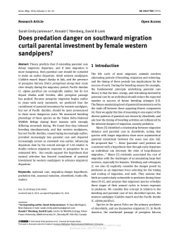 Does predation danger on southward migration curtail parental