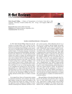 Southern Antebellum Railroads: A Retrospective - H-Net