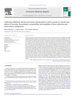 Exploring childhood obesity prevention among diverse ethnic