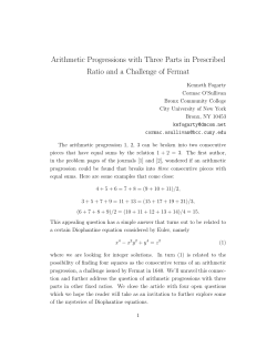 Arithmetic Progressions with Three Parts in Prescribed Ratio and a
