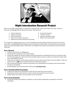 Night Introduction Research Project