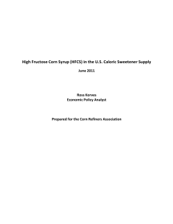 High Fructose Corn Syrup (HFCS) in the US Caloric
