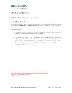 Bank-a-Net Single User Application