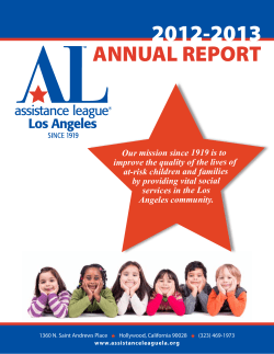 2013 June 30, 2013 - Assistance League&reg; of Los Angeles