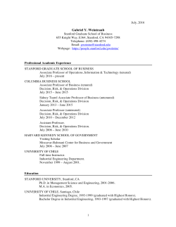 CV - Stanford Graduate School of Business