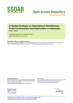 A Spatial Analysis on International Remittances, Food