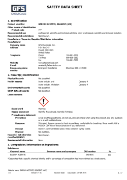 safety data sheet
