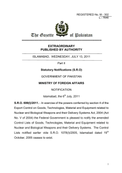 Control Lists - Ministry of Foreign Affairs