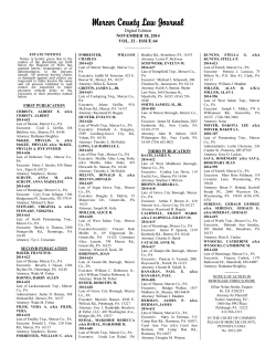 Mercer County Law Journal