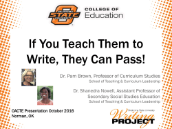 CR workshop for OACTE Oct 2016
