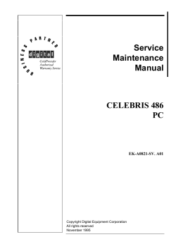 CELEBRIS 486 PC Service Maintenance Manual